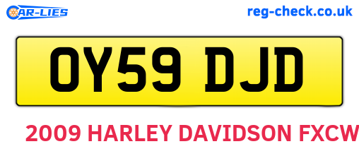 OY59DJD are the vehicle registration plates.
