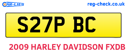 S27PBC are the vehicle registration plates.
