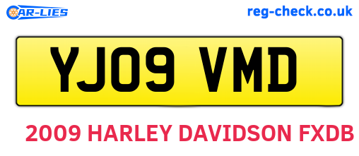 YJ09VMD are the vehicle registration plates.