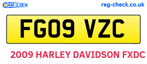 FG09VZC are the vehicle registration plates.