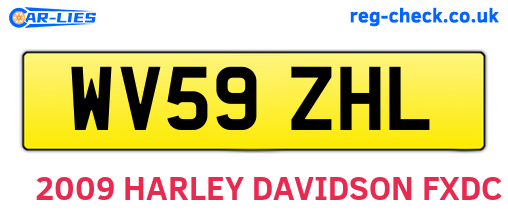 WV59ZHL are the vehicle registration plates.
