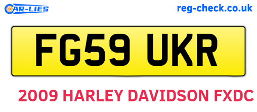 FG59UKR are the vehicle registration plates.