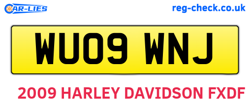 WU09WNJ are the vehicle registration plates.