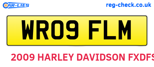 WR09FLM are the vehicle registration plates.