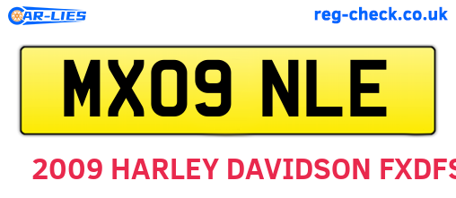MX09NLE are the vehicle registration plates.