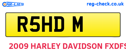 R5HDM are the vehicle registration plates.