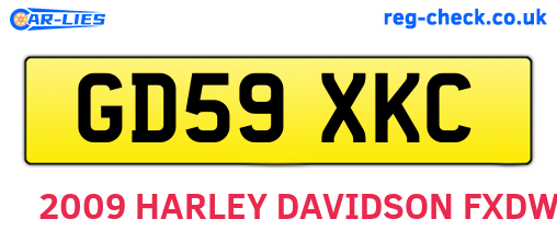 GD59XKC are the vehicle registration plates.