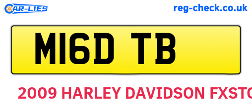 M16DTB are the vehicle registration plates.