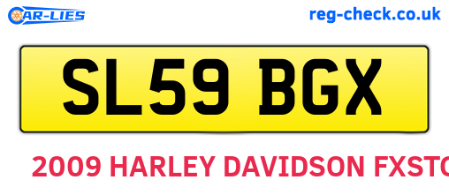 SL59BGX are the vehicle registration plates.