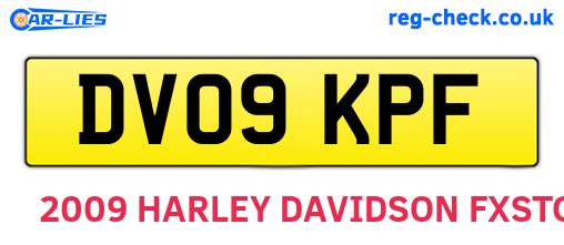 DV09KPF are the vehicle registration plates.