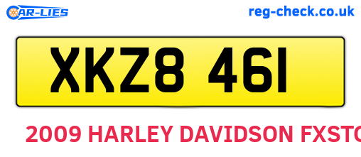XKZ8461 are the vehicle registration plates.