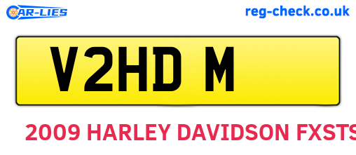 V2HDM are the vehicle registration plates.