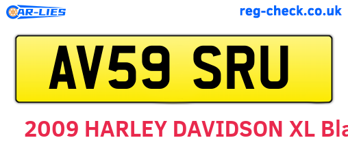 AV59SRU are the vehicle registration plates.
