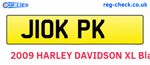 J10KPK are the vehicle registration plates.