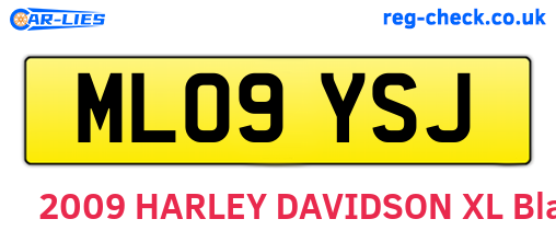 ML09YSJ are the vehicle registration plates.