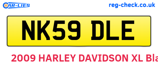 NK59DLE are the vehicle registration plates.