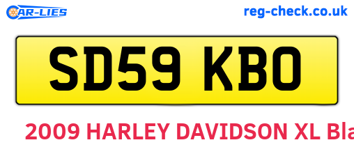 SD59KBO are the vehicle registration plates.