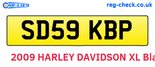 SD59KBP are the vehicle registration plates.