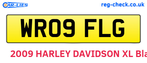 WR09FLG are the vehicle registration plates.
