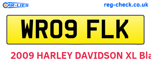 WR09FLK are the vehicle registration plates.