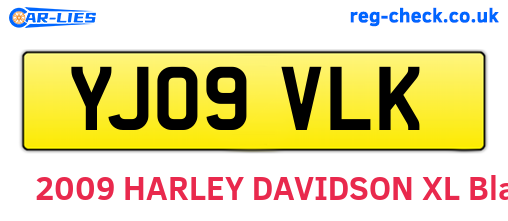 YJ09VLK are the vehicle registration plates.