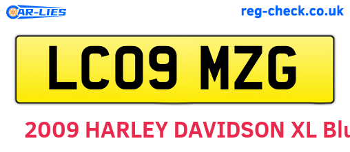 LC09MZG are the vehicle registration plates.
