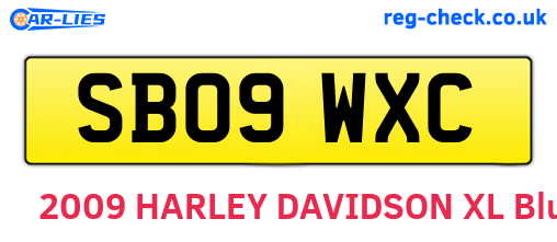 SB09WXC are the vehicle registration plates.