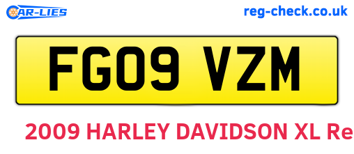 FG09VZM are the vehicle registration plates.