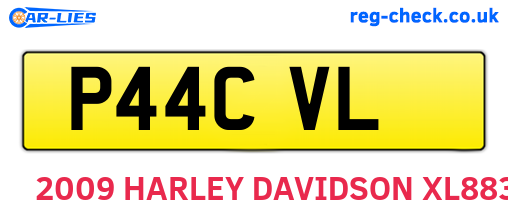 P44CVL are the vehicle registration plates.