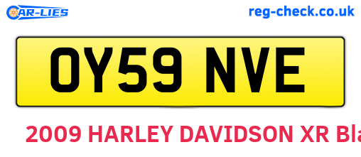 OY59NVE are the vehicle registration plates.