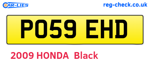 PO59EHD are the vehicle registration plates.