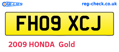 FH09XCJ are the vehicle registration plates.