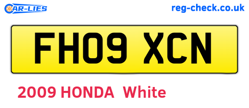 FH09XCN are the vehicle registration plates.