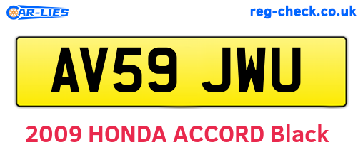 AV59JWU are the vehicle registration plates.