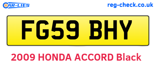 FG59BHY are the vehicle registration plates.