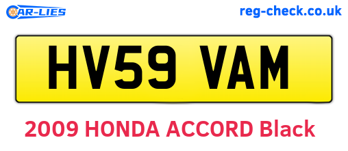 HV59VAM are the vehicle registration plates.