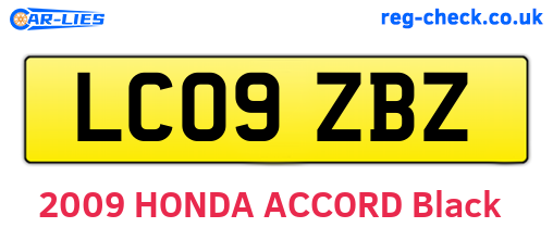 LC09ZBZ are the vehicle registration plates.