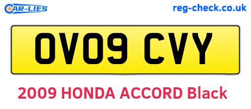 OV09CVY are the vehicle registration plates.