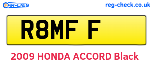 R8MFF are the vehicle registration plates.