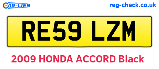 RE59LZM are the vehicle registration plates.