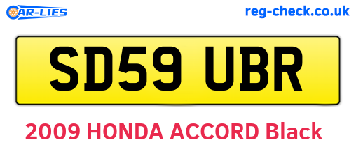 SD59UBR are the vehicle registration plates.