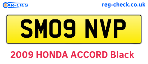 SM09NVP are the vehicle registration plates.