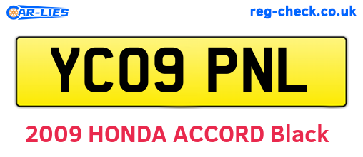 YC09PNL are the vehicle registration plates.