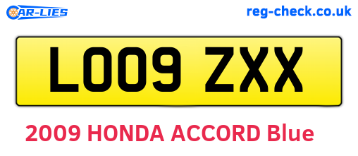 LO09ZXX are the vehicle registration plates.