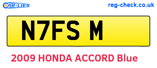 N7FSM are the vehicle registration plates.