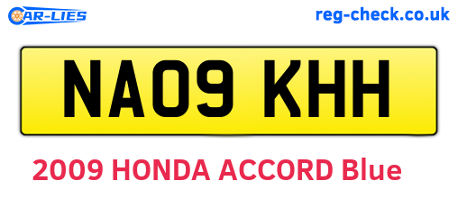 NA09KHH are the vehicle registration plates.