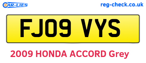 FJ09VYS are the vehicle registration plates.