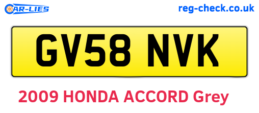 GV58NVK are the vehicle registration plates.