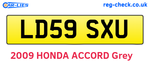 LD59SXU are the vehicle registration plates.