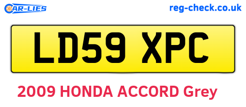 LD59XPC are the vehicle registration plates.